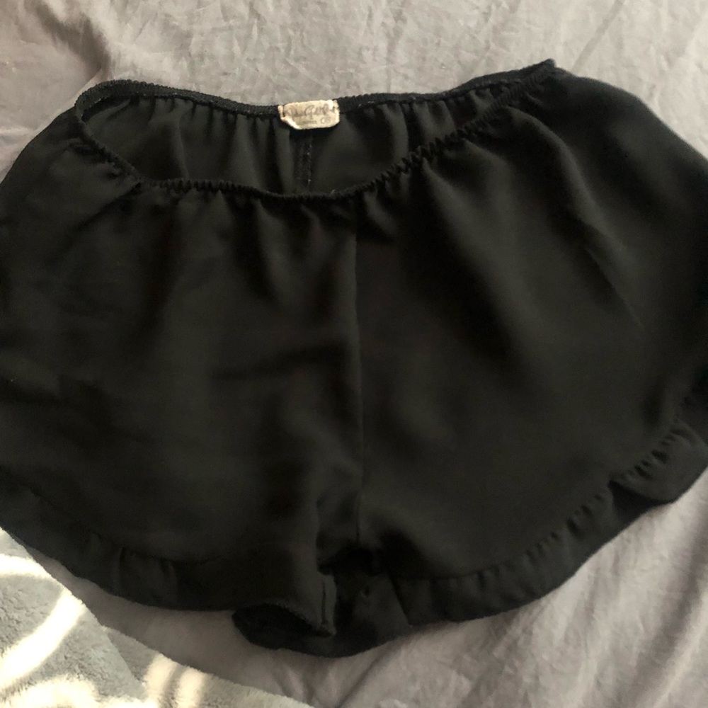 Black Flowy Shorts